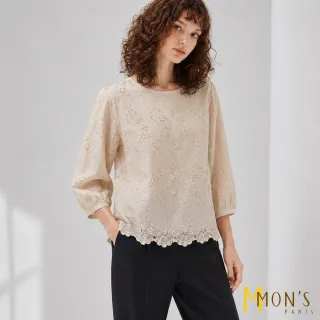 【MON’S】漫野繁花刺繡上衣(直)