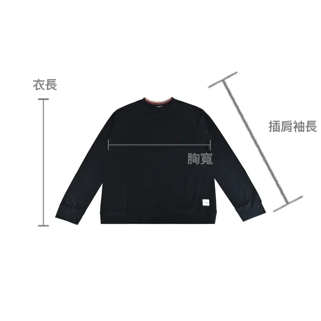 【Paul Smith】PAUL SMITH 白字LOGO後領彩色條紋純棉長袖T恤(男款/黑)