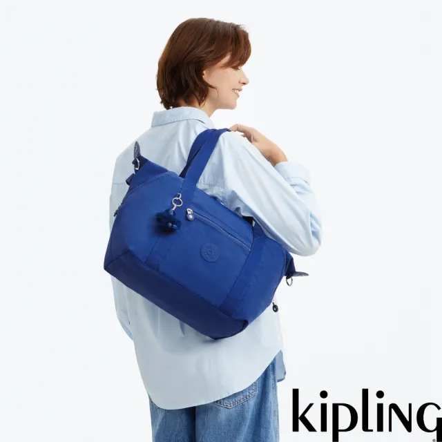 【KIPLING】(網路獨家款)熾藍色手提側背包-ART 女包
