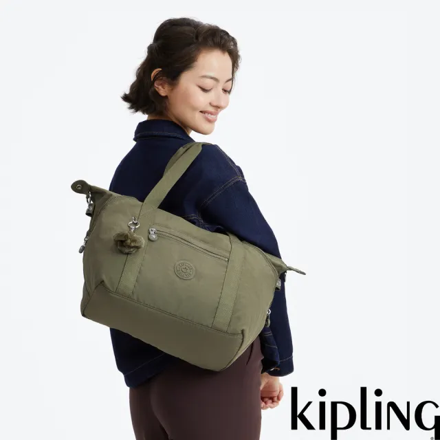 【KIPLING】（網路獨家款）鼠尾草綠手提側背包-ART 女包