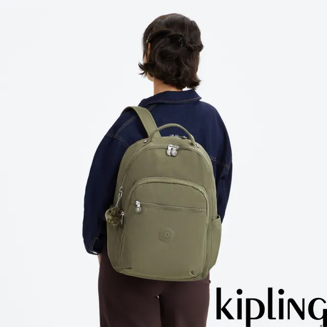【KIPLING】『首爾包』鼠尾草綠機能手提後背包-SEOUL LAP 女包