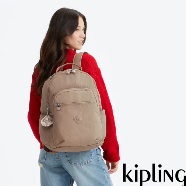 【KIPLING】『首爾包』淺棕褐色機能手提後背包-SEOUL 女包