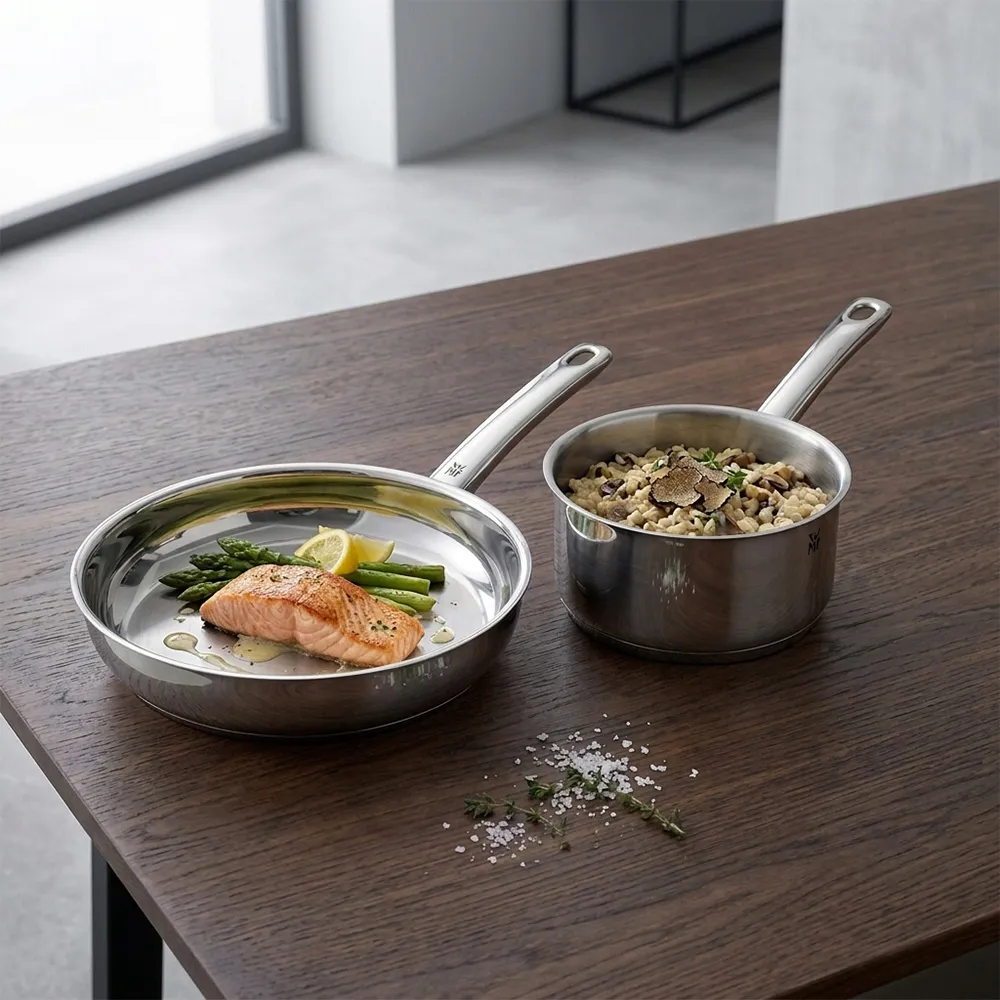 【WMF】專業淬鍊系列Profi Pfannen三層不鏽鋼煎鍋28cm+Astoria不鏽鋼單柄湯鍋16cm