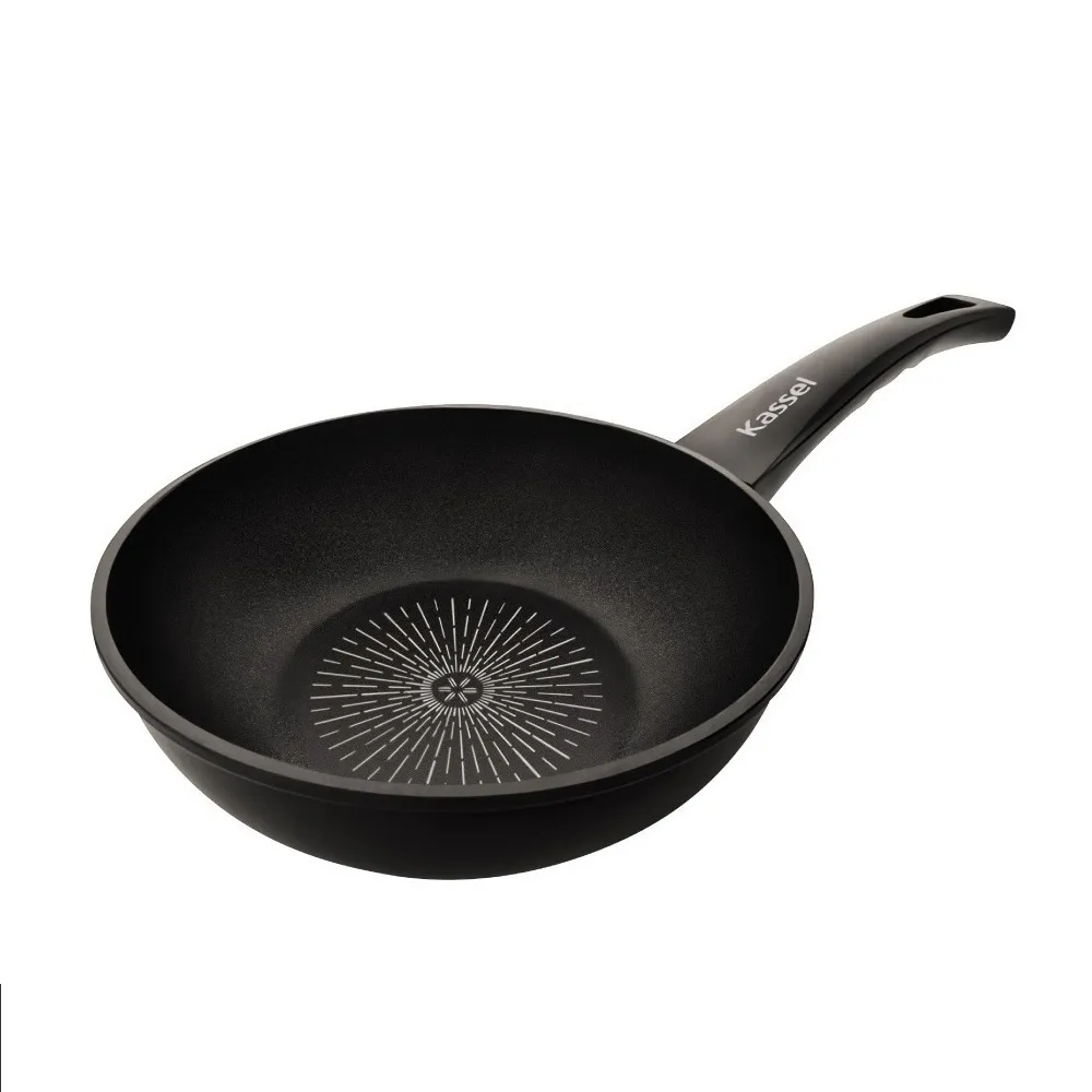 【Kassel】韓國Kassel 鑽石不沾極輕深炒鍋30cm(韓製不沾鍋/IH可用鍋/不挑爐具/好讚鍋)