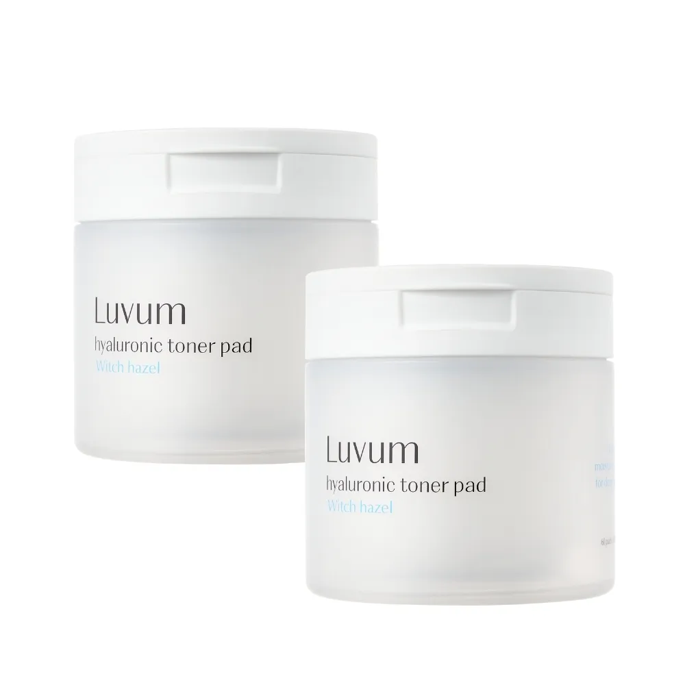【Luvum】韓國 金縷梅透明質酸爽膚棉片60片二入組控油 收斂 保濕 棉片 官方直營(棉片)