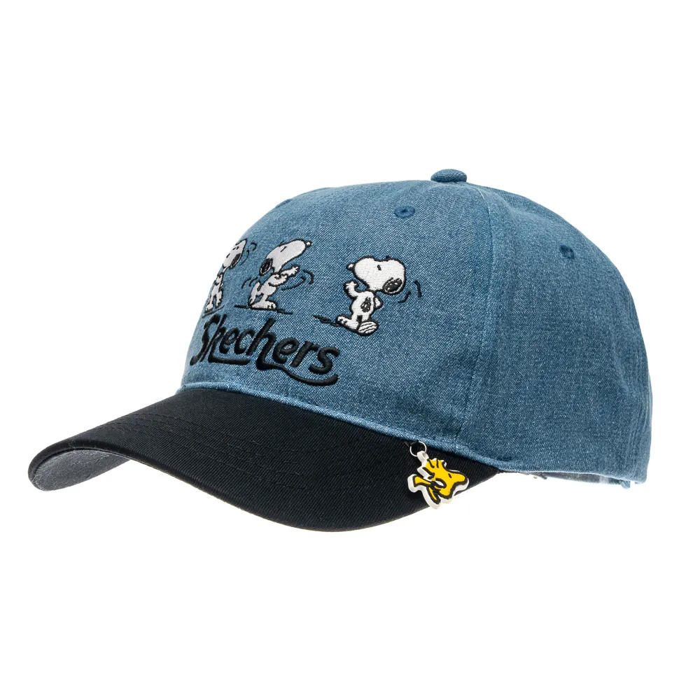 【SKECHERS】童棒球帽_SNOOPY聯名款_牛仔藍 (L326K054-06MY)