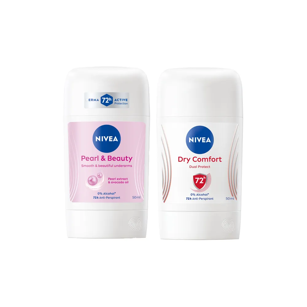 【NIVEA 妮維雅】止汗爽身乳膏Pro升級版50ml(珍珠煥彩/乾適活力/48H乾爽/敏感肌適用)