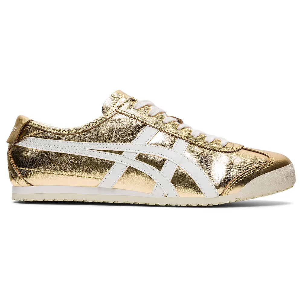 【Onitsuka Tiger】鬼塚虎 金色MEXICO 66休閒鞋 (1183B566-201)
