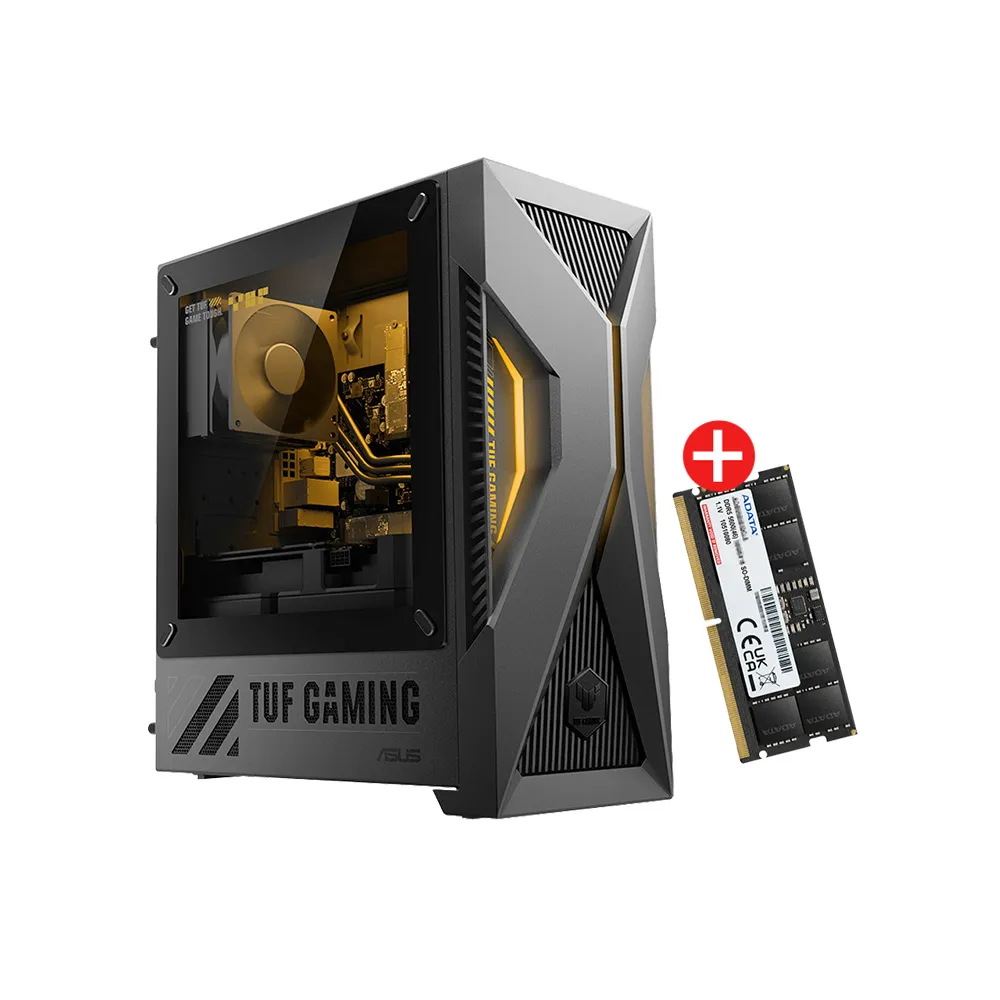 【ASUS 華碩】升級32G★R7 八核 RX9060XT-16G電競電腦(Ryzen 7-260/16G/1TB SSD/W11/H-TM500MH)*需自行組
