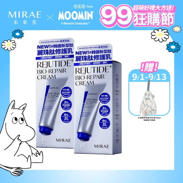【MIRAE 未來美】專業院線韓國PDRN麗珠肽修護新生乳x2（50mL/盒 共2盒）