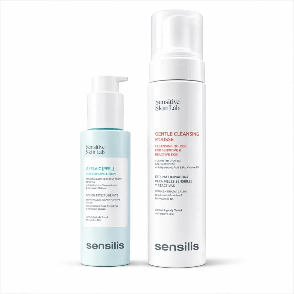 【sensilis 森思黎絲】杜鵑花酸煥膚精華100ml+B5極淨舒緩潔顏慕斯200ml(敏感泛紅肌毛孔顆粒煥膚首選)