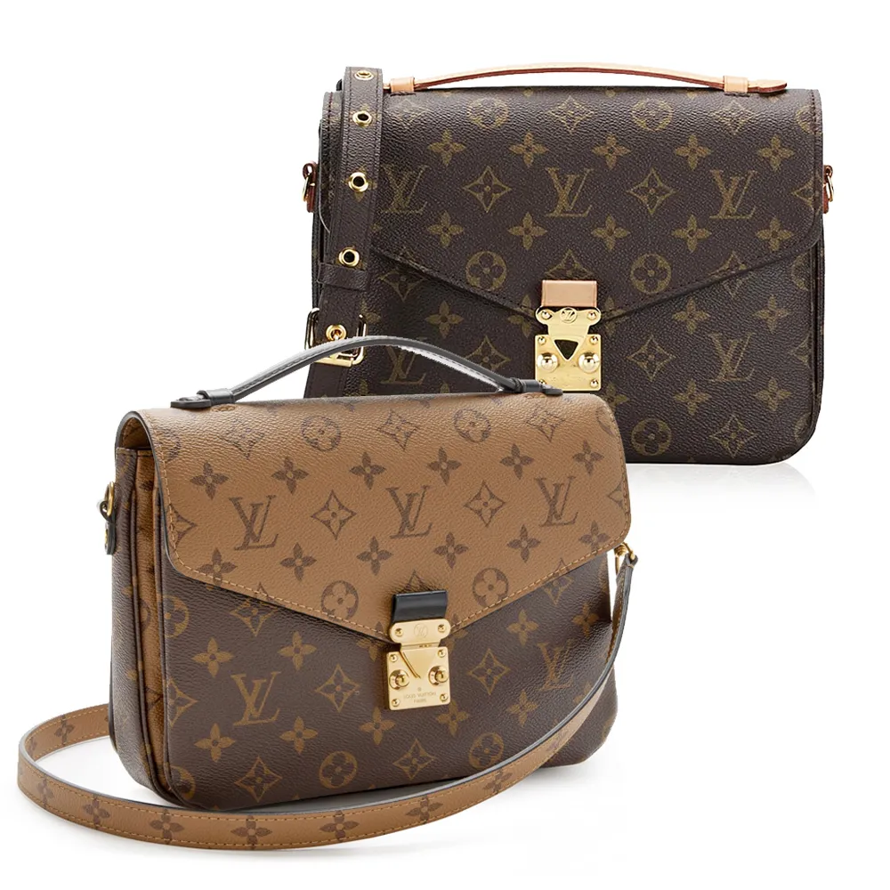 【Louis Vuitton 路易威登】M44875/M44876 經典Pochette M☆tis Monogram帆布手提斜背郵差包(款式任選)