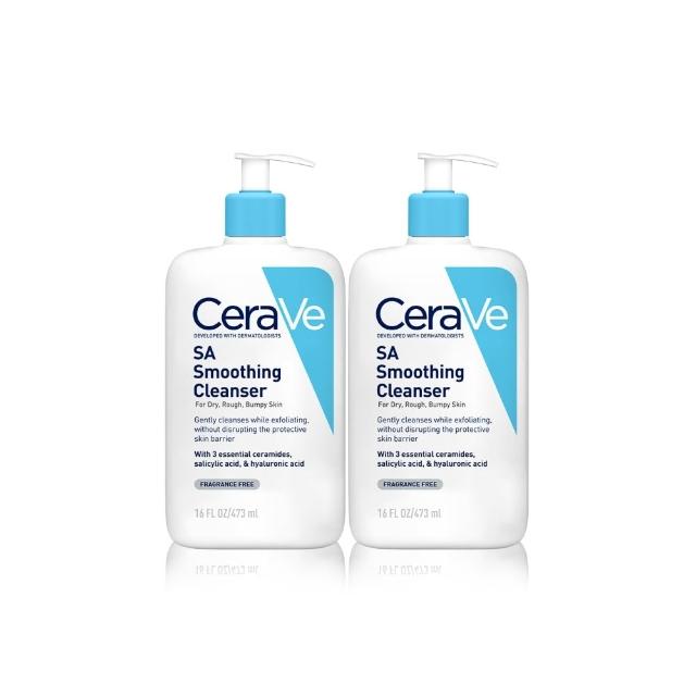 【CeraVe 適樂膚】期間限定特談雙入組★水楊酸煥膚淨嫩潔膚露 473ml X2(改善粗糙顆粒)