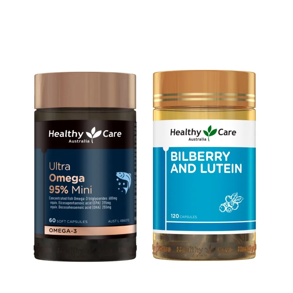 【Healthy care】新客體驗組★Omega-3 95% 魚油膠囊 +游離型葉黃素