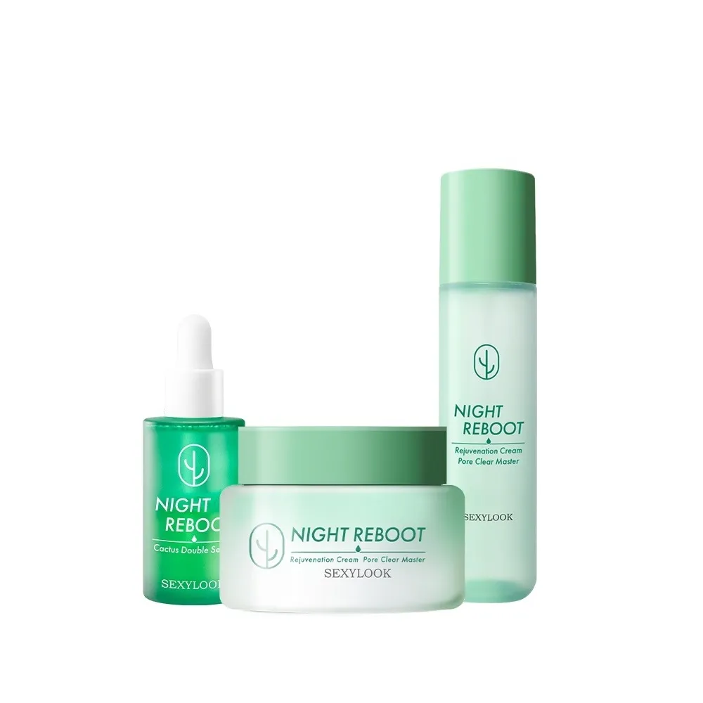 【SEXYLOOK 西西露】仙人掌夜光霜50ml＋夜光水150ml＋仙人掌平滑雙精萃30ml(#精華#乳霜#先霜後水)