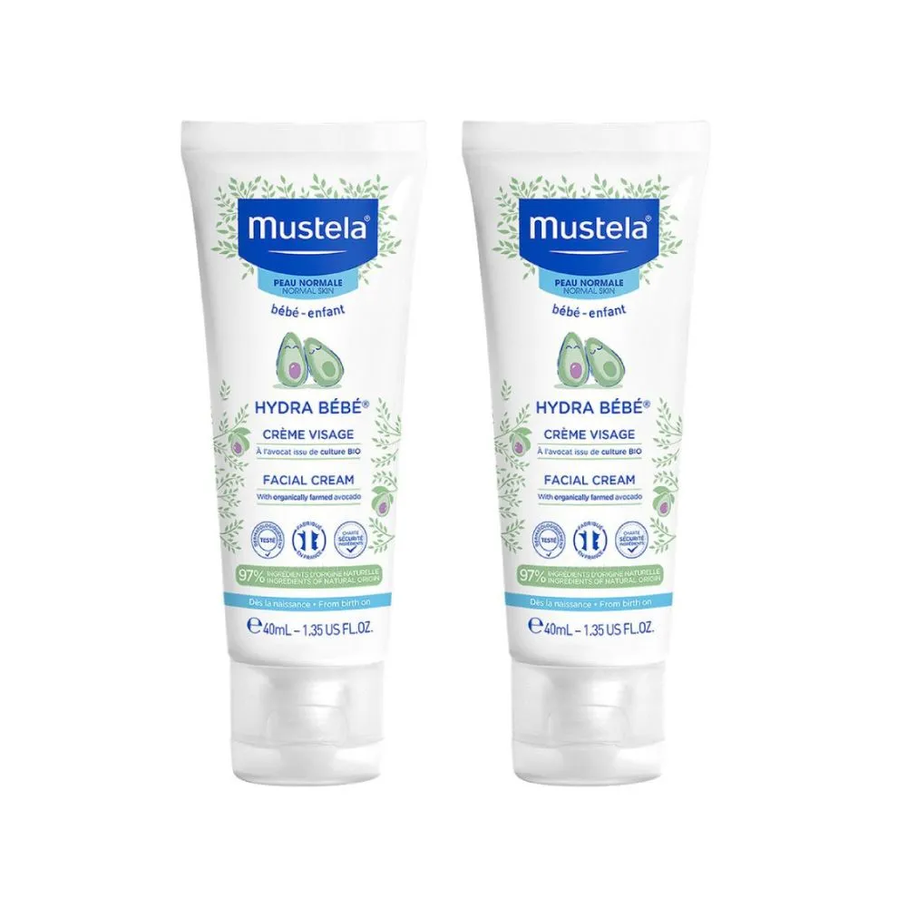 【Mustela 慕之恬廊】潤面乳霜 40ml 兩入組(國際航空版)