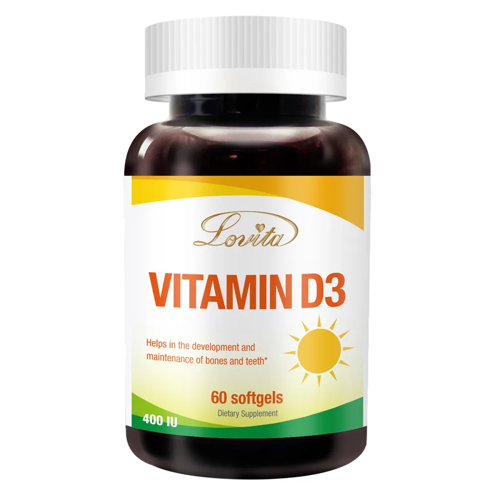 【LOVITA 愛維他】維他命D3膠囊400IU(60顆)