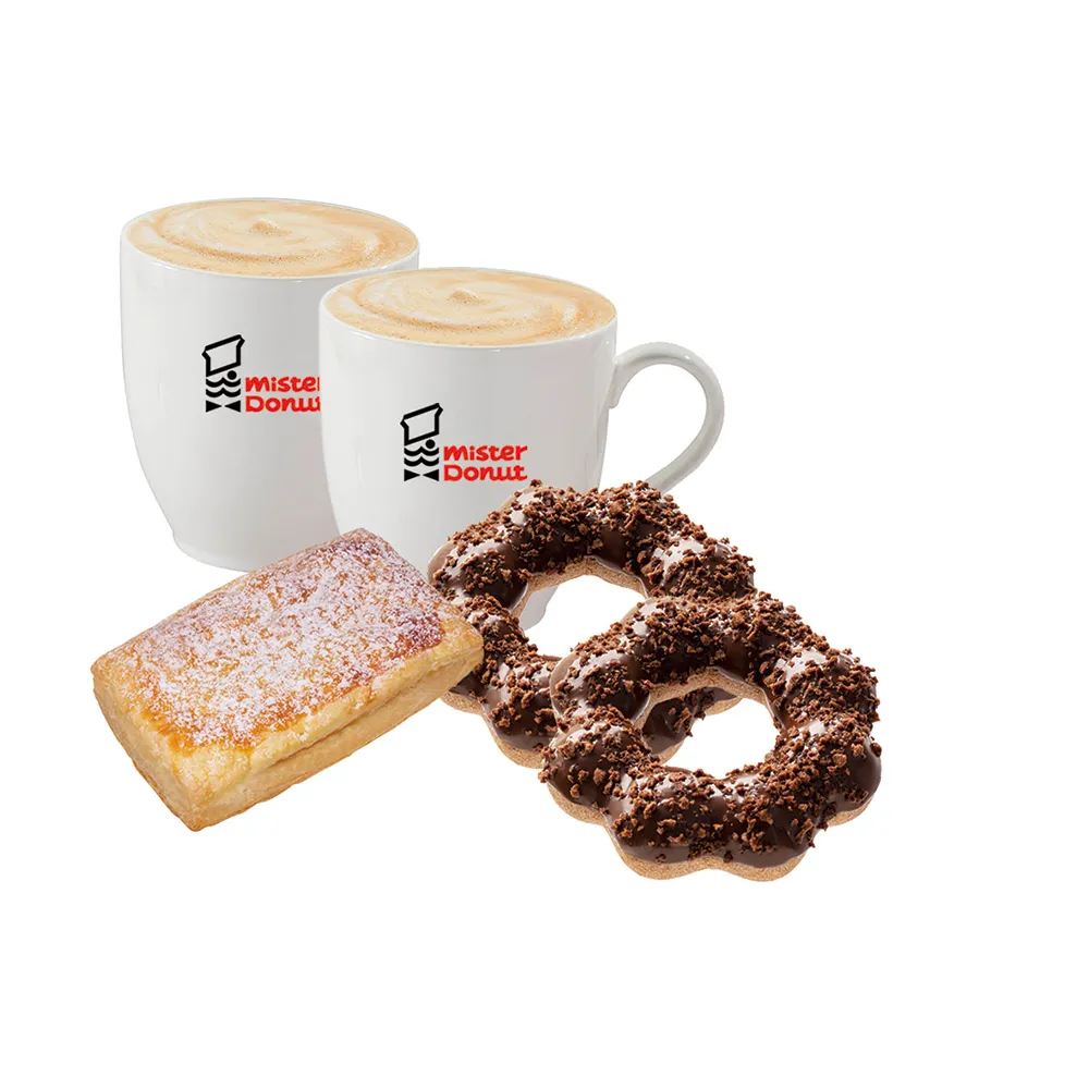 【Mister Donut】加油！努力不睡 雙人午茶組合(好禮即享券)