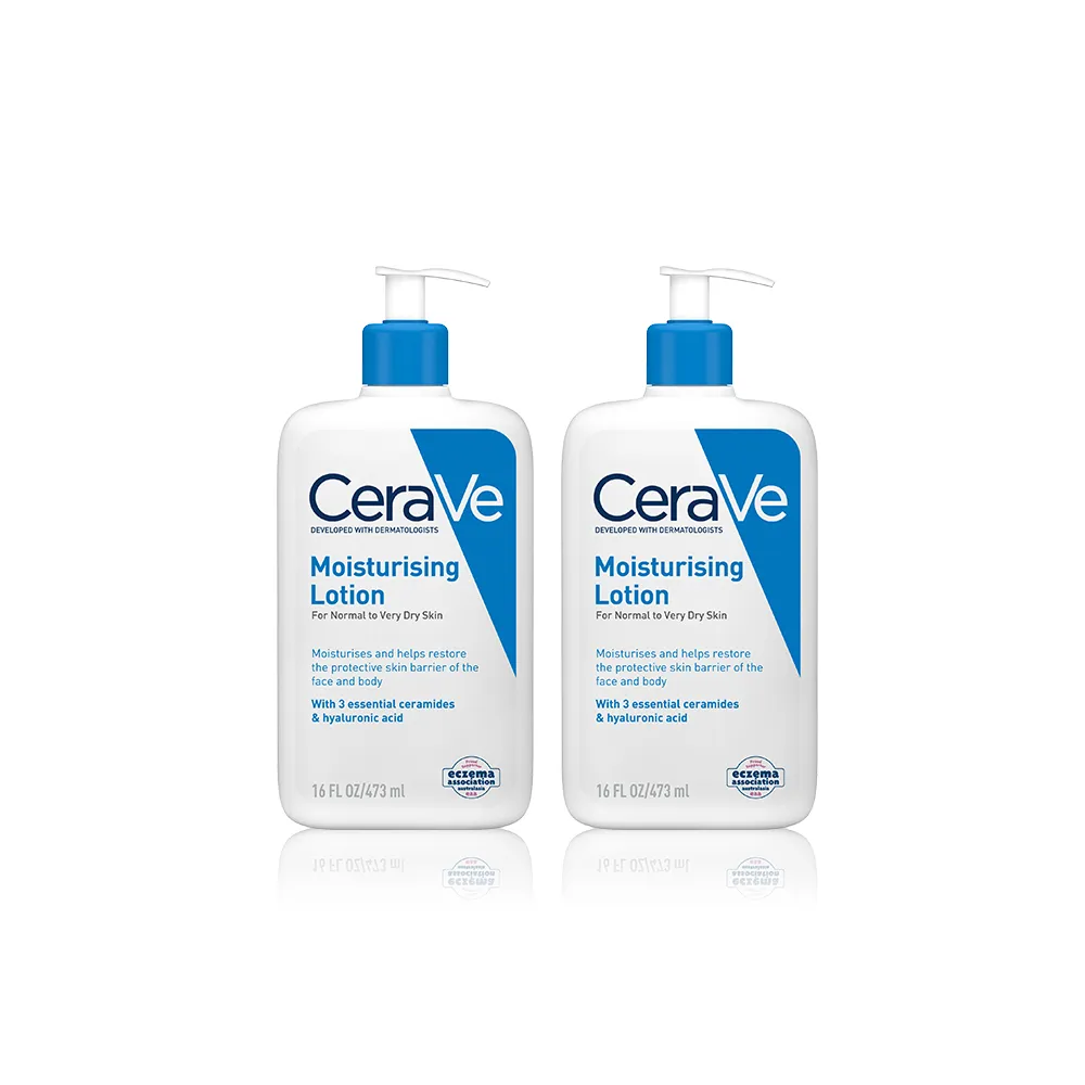 【CeraVe 適樂膚】期間限定特談雙入組★長效清爽保濕乳 473ml X2(臉部身體乳液/張凌赫同款)