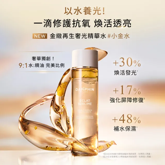 【DARPHIN 朵法】奢光水潤發光組(金緻再生奢光精華水150ml/小金水)