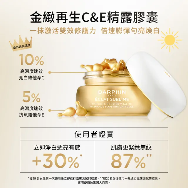 【DARPHIN 朵法】C＆E膠囊入門組(維他命C＆E精露膠囊60顆)