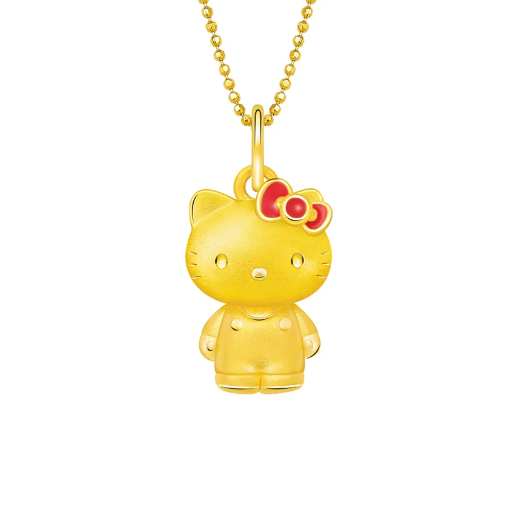 【Just Gold 鎮金店】三麗鷗 Lovely Memories-Kitty 黃金吊墜(不含鍊)