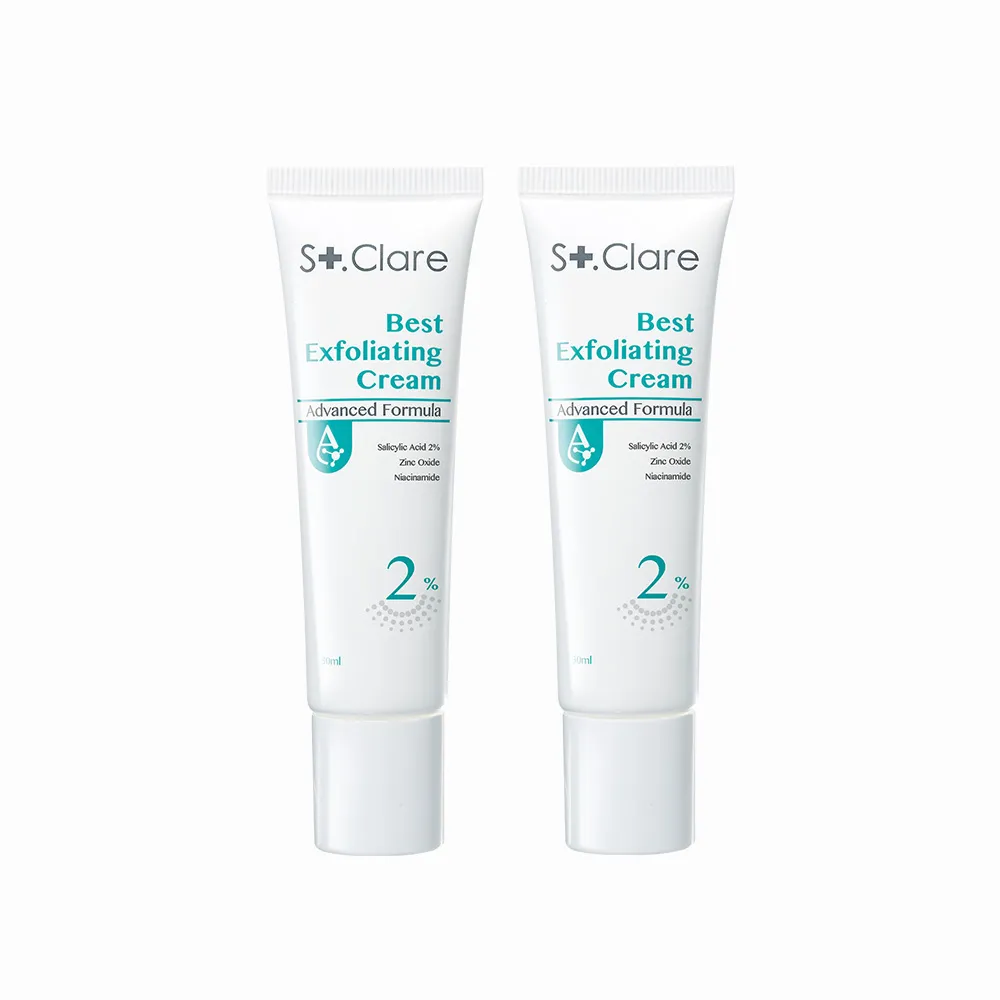【St.Clare 聖克萊爾】2%水楊酸淨痘水凝乳30ml-2入組(杏仁酸/代謝粉刺/淡化痘瑕)