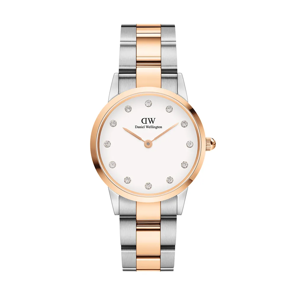 【Daniel Wellington】DW 手錶 Iconic Link Lumine 28mm/32mm水鑽精鋼錶(DW00100359)