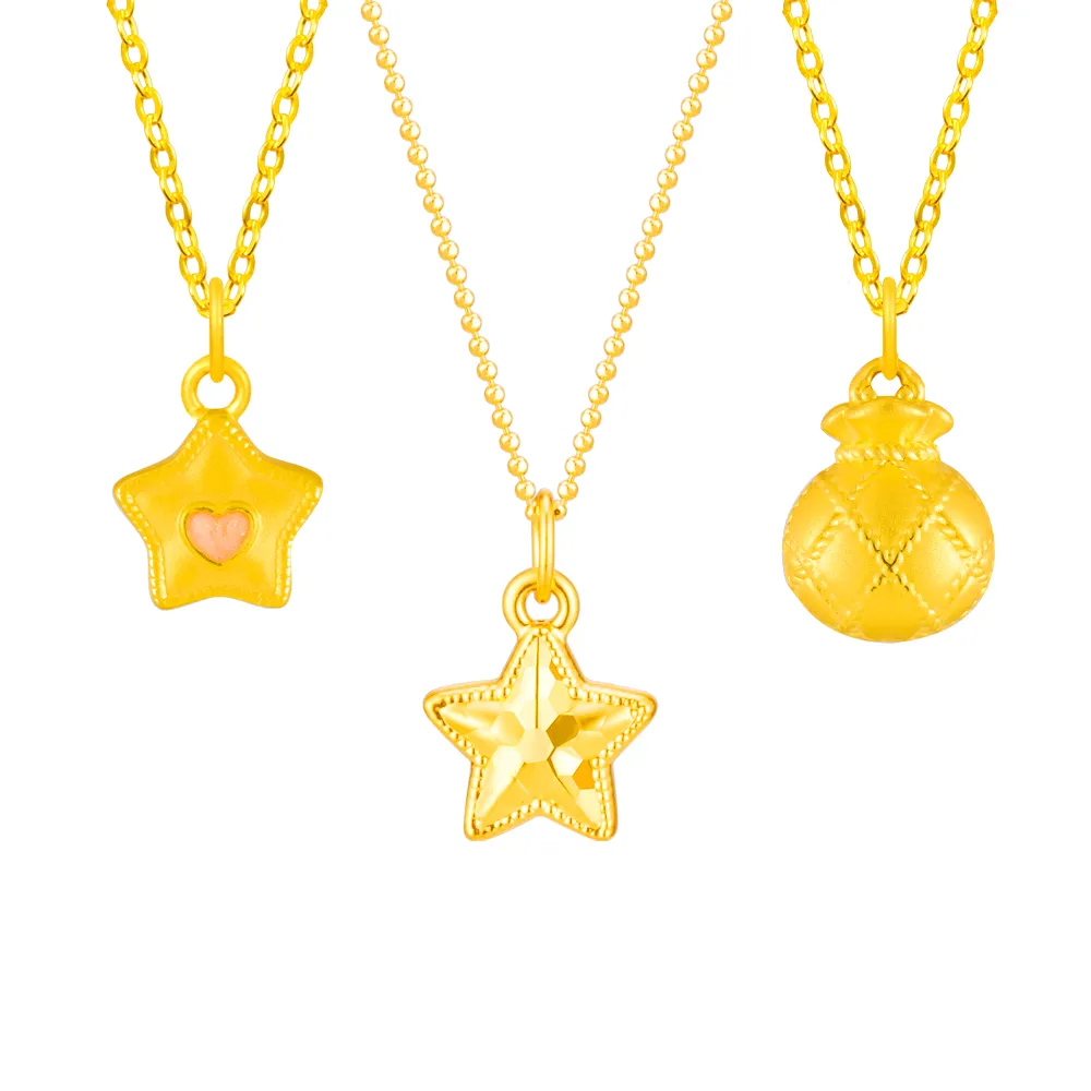 【Just Gold 鎮金店】星願福聚 黃金吊墜-任選 (不含鍊/網路限定/新品上市)