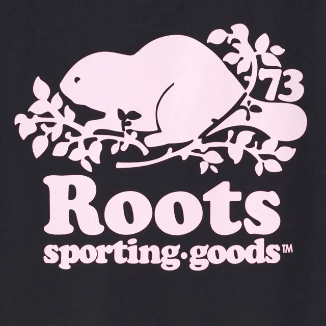【Roots】女裝-ROOTS SPORTING GOODS 短袖上衣 (黑色)