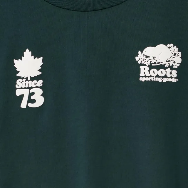 【Roots】女裝-ROOTS SPORTING GOODS 短袖上衣 (深綠色)