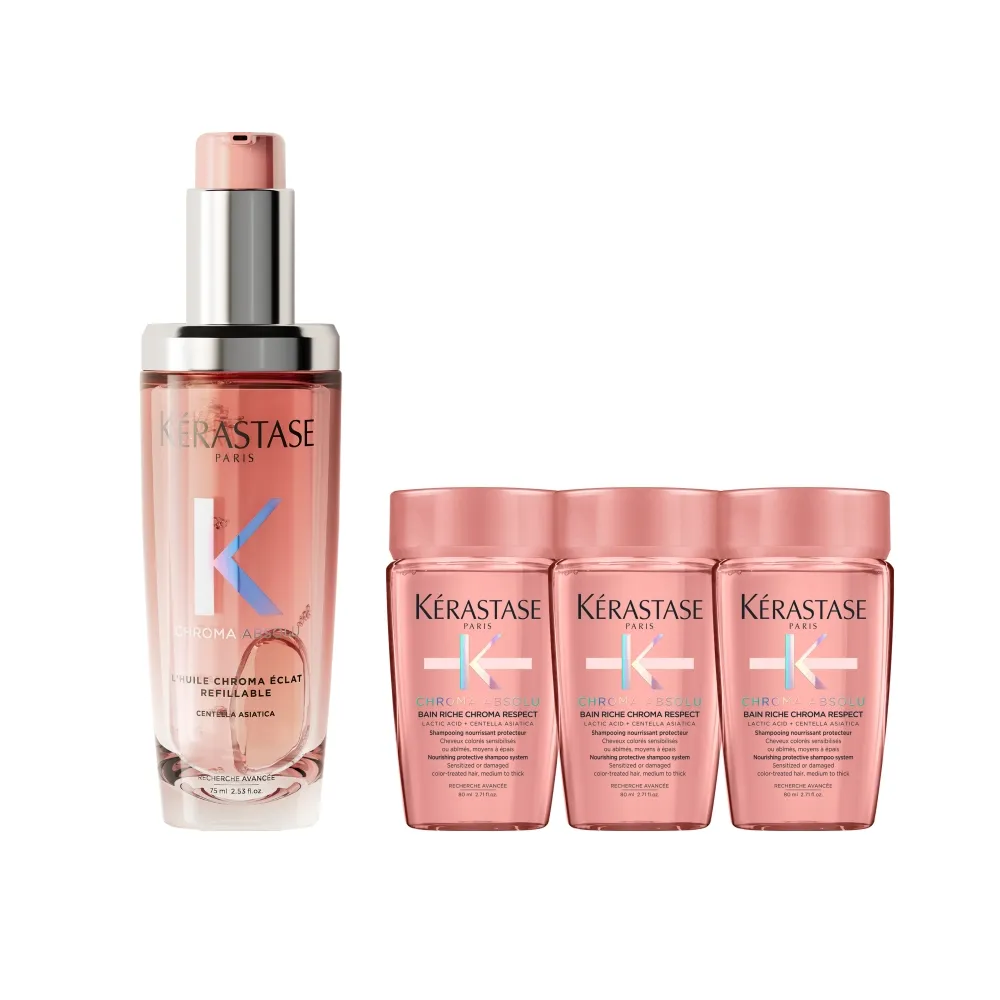 【KERASTASE 巴黎卡詩】恆彩重生水漾光持色露75ml(護色/持色/護髮油)