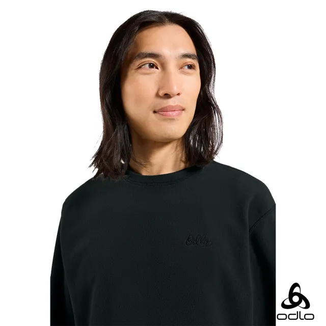 【ODLO】男 女 CLASSIC 刷毛 圓領 長袖 上衣(親敷舒適 刷毛 保暖 滑雪中層)
