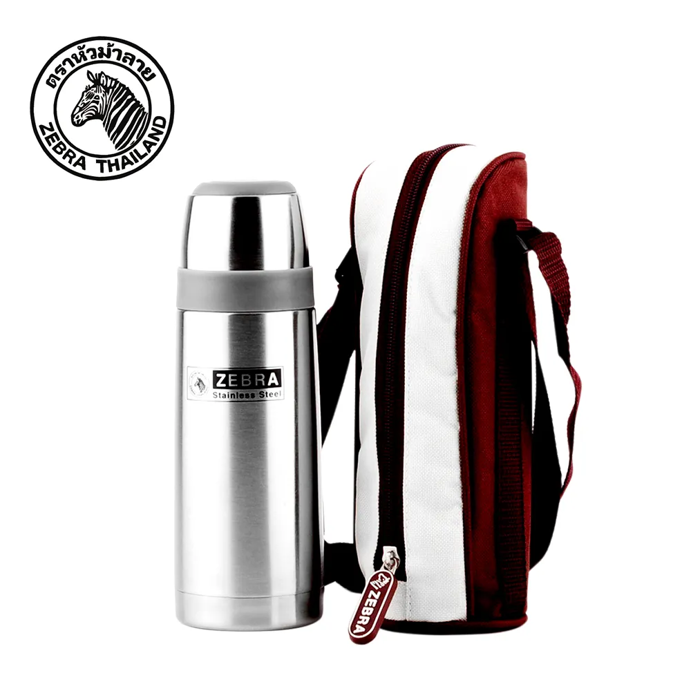 【ZEBRA 斑馬牌】304不鏽鋼真空保溫杯-附提袋 / 0.35L(斑馬精品 防疫環保)(保溫瓶)