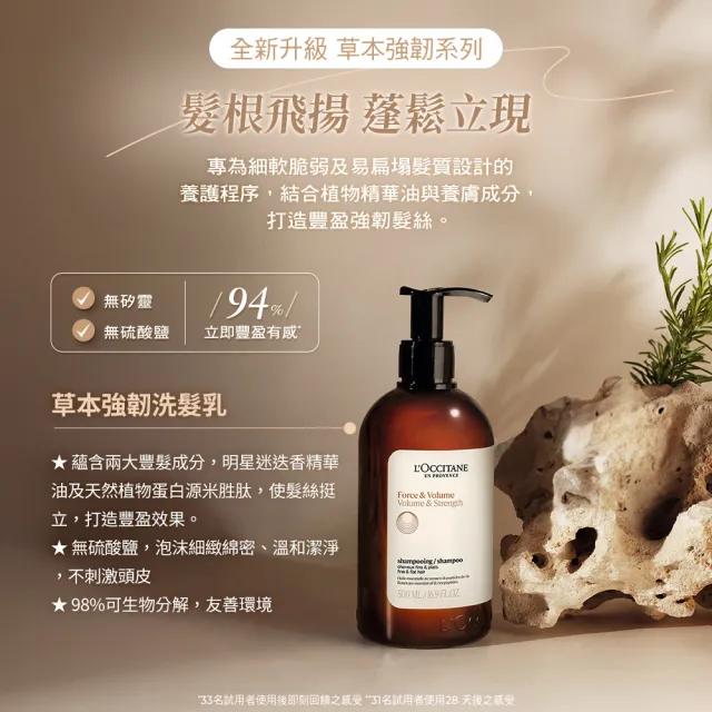 【L’Occitane 歐舒丹】官方直營 草本頭皮護理組-任選(平衡舒緩/強韌豐盈)
