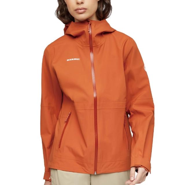 【Mammut 長毛象】Linard Guide HS Hooded Jkt AF 輕量防水防風連帽外套 秋橙棕 女款 #1010-30940