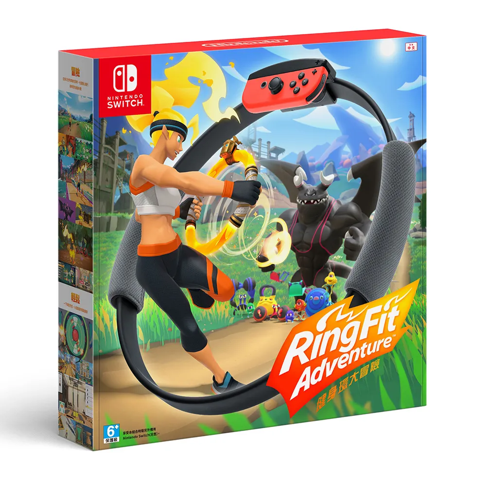 【Nintendo 任天堂】NS Switch 健身環大冒險 含專屬控制器Ring-Con(台灣公司貨-中文版)