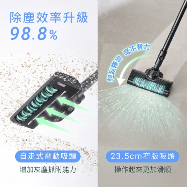 【IRIS】新升級款自走式輕量無線吸塵器SCD-185P(氣旋大吸力/直立手持兩用/兩色可選/低噪音)