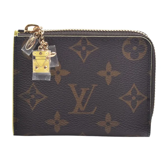 【Louis Vuitton 路易威登】M29789 經典Noa系列Monogram帆布L型拉鍊短夾(國外限定款-向日葵黃色/棕色)