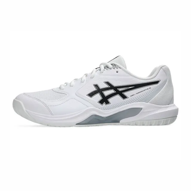 【asics 亞瑟士】GEL-Dedicate 9 2E 男 網球鞋 寬楦 硬土 白 黑(1041A544-102)
