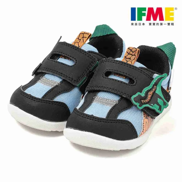 【IFME】童鞋 寶寶段 一片黏帶系列 恐龍系列 機能童鞋 寶寶鞋(IF20-630712)
