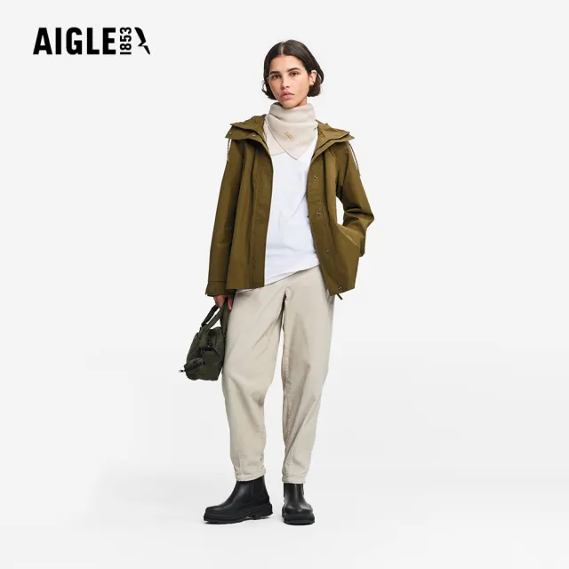 【AIGLE】女 GORE-TEX 防水透氣外套|AG-FBL24A071 橄欖綠(女外套 防水透氣外套 防風外套 Goretex)