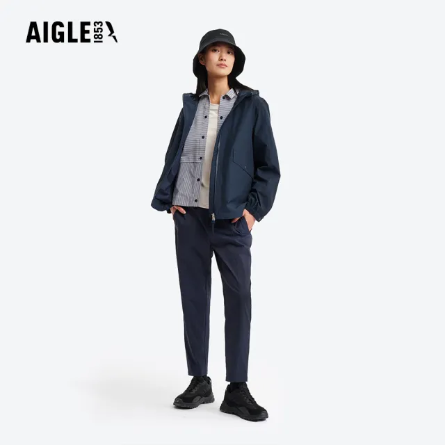 【AIGLE】女 GORE-TEX 防水透氣外套｜AG-5A210A057 深藍 (女外套 防水透氣外套 防風外套 Goretex)