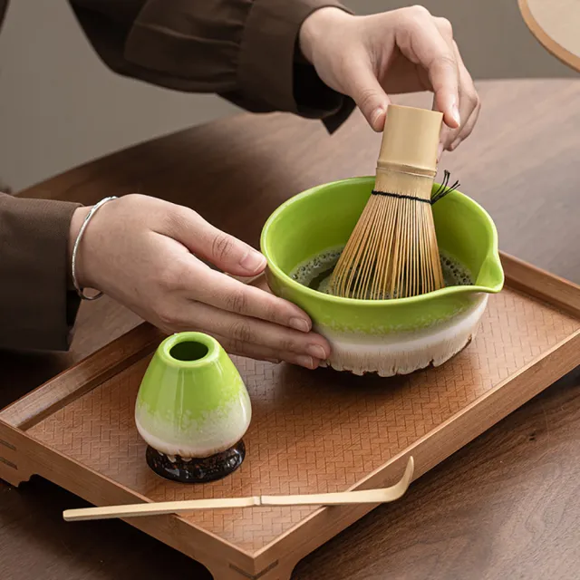 【FONMOST】抹茶茶具組五件套 抹茶茶道組 茶筅組 抹茶碗 茶筅 茶匙 茶篩 抹茶工具組 茶具組 抹茶沖泡
