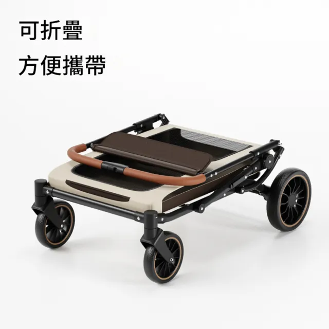 【IPSKY】折疊寵物手推車 中大型犬寵物推車 大空間推車40KG適用 外出寵物車 四輪避震萬向輪 老年犬代步車