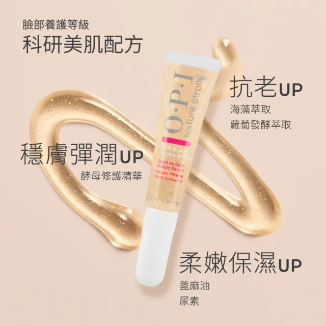 【O.P.I】護甲滋養組-粉透清透增強指甲護甲油15mL+黃金指緣筆7mL-NT223+NSSC002(硬甲油/官方直營)