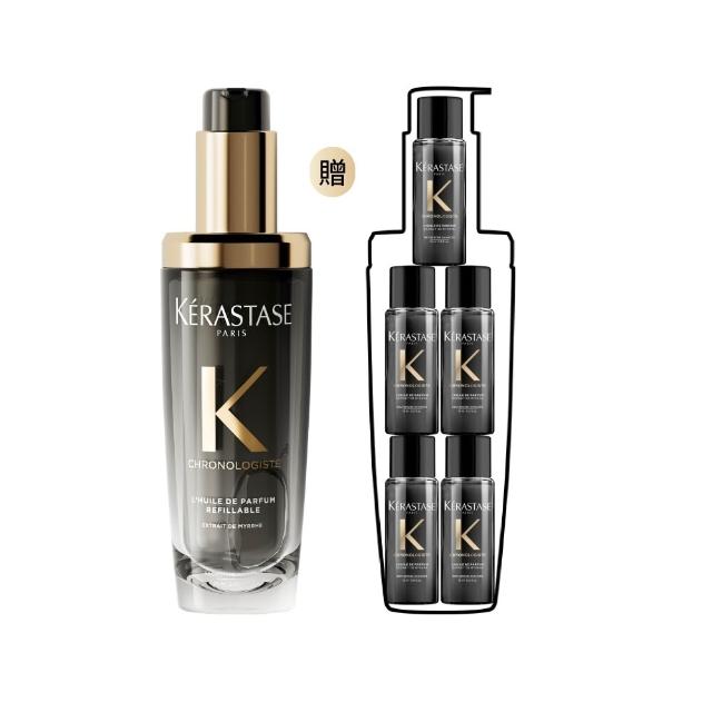 【KERASTASE 巴黎卡詩】黑鑽極萃逆時玫瑰香氛露75ml(新升級/護髮油)