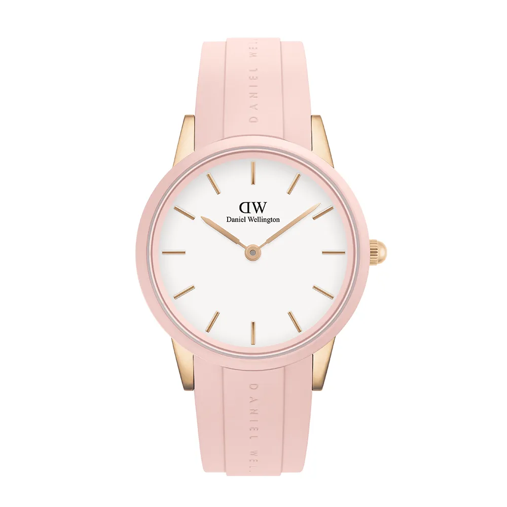 【Daniel Wellington】DW 手錶 Iconic Motion40mm 限量浪漫粉膠腕錶-玫瑰金框(DW00100533)