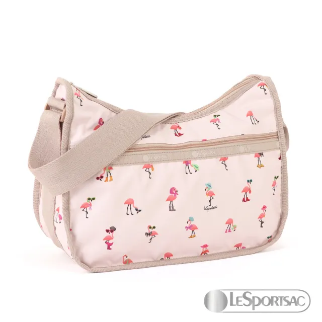 【Lesportsac】Standard 側背水餃包/流浪包(粉漾火鶴)