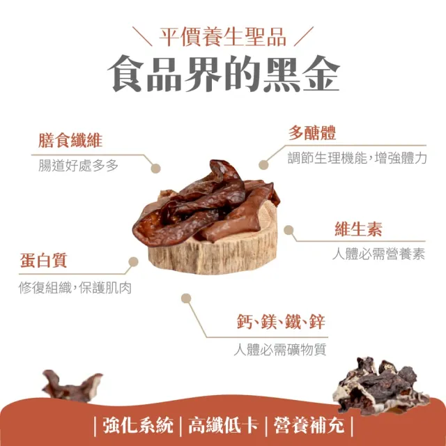 【GoodFood 好福食品】埔里菇寶 台灣認證白背黑木耳(乾品250g包x2包 南北乾貨 伴手禮 禮盒)
